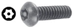 SCREWS - SECURITY - TORX - MACH<br><font size=3><b>10-24 x 1/2 But HD Torx w/Pin MS (100)